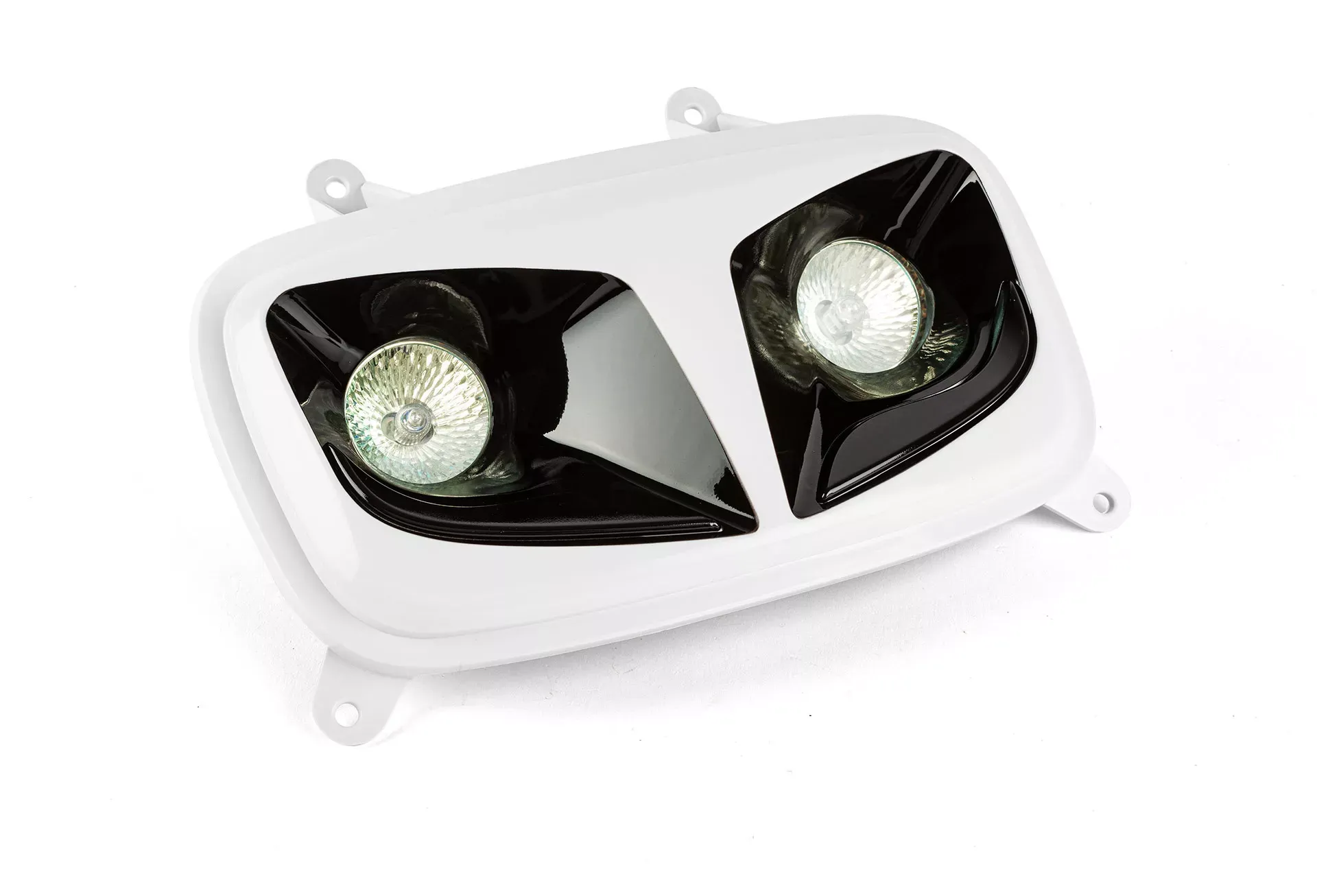 Koplampmasker (Twin) Wit / Zwart MBK Booster / Yamaha BW'S NA 2004