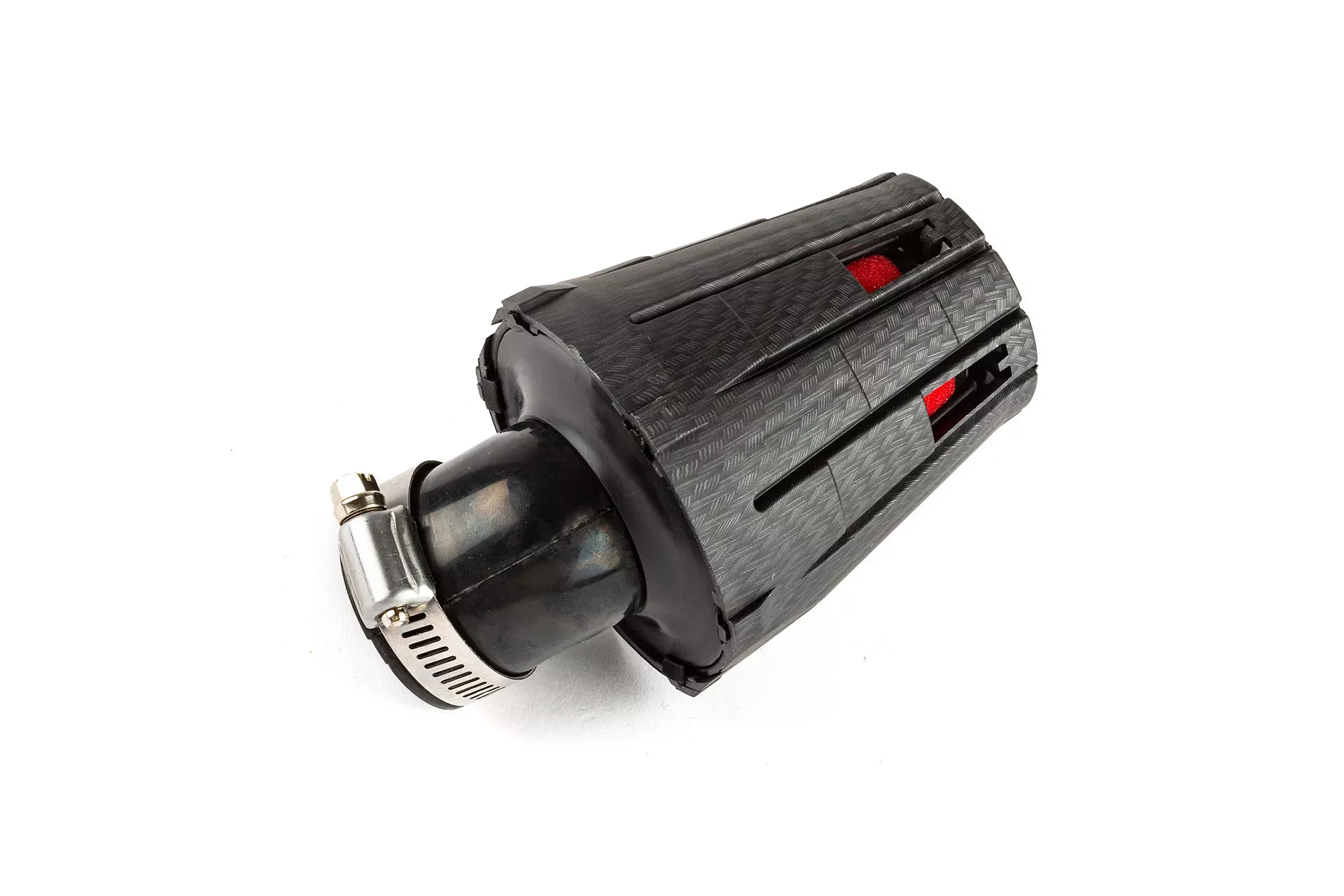 Luchtfilter E5 Hoek 45 Deg. D.35MM Matte Carbon / Rood