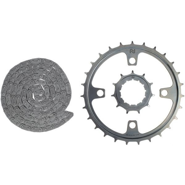 Aandrijfset Enduo Cargo Rohloff Bosch Gen4 Geschikt Voor E-bikes Zilver