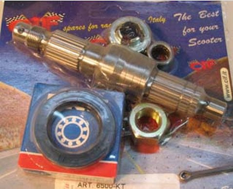 Achteras met lagers Gilera Runner