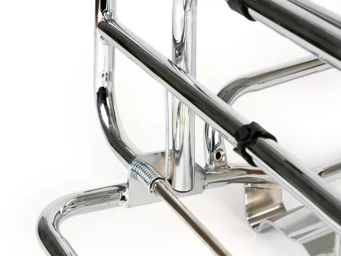 Achterdrager Neerklapbaar MOTO NOSTRA Vespa PK S, PK XL, PK XL2 Chroom