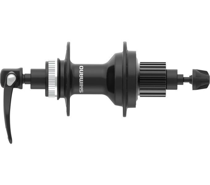 Achternaaf 12 Speed Shimano FH-MT401 Center Lock  36 Gaats Met Snelspanner 141 mm Inbouwbreedte Zwart