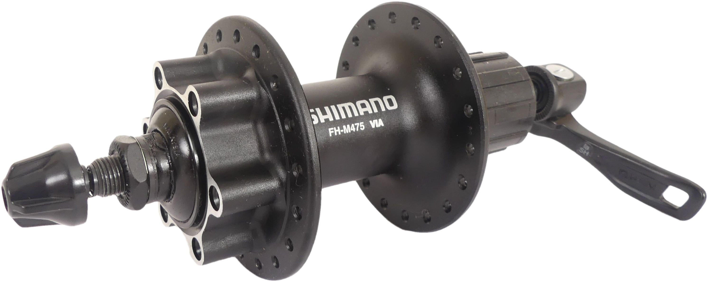 Achternaaf 8/9/10 Speed Shimano FH-M475  36 Gaats  6 Bouts Met Remschijf Bevestiging Zwart