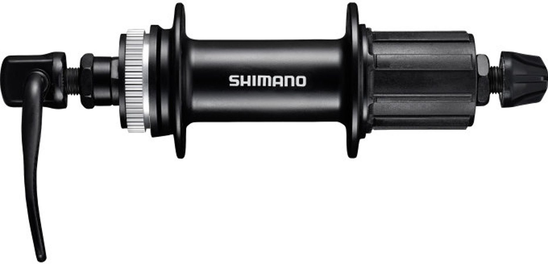 Achternaaf 8/9/10 Speed Shimano FH-MT200-B 36 Gaats Center Lock Remschijfbevestiging Zwart