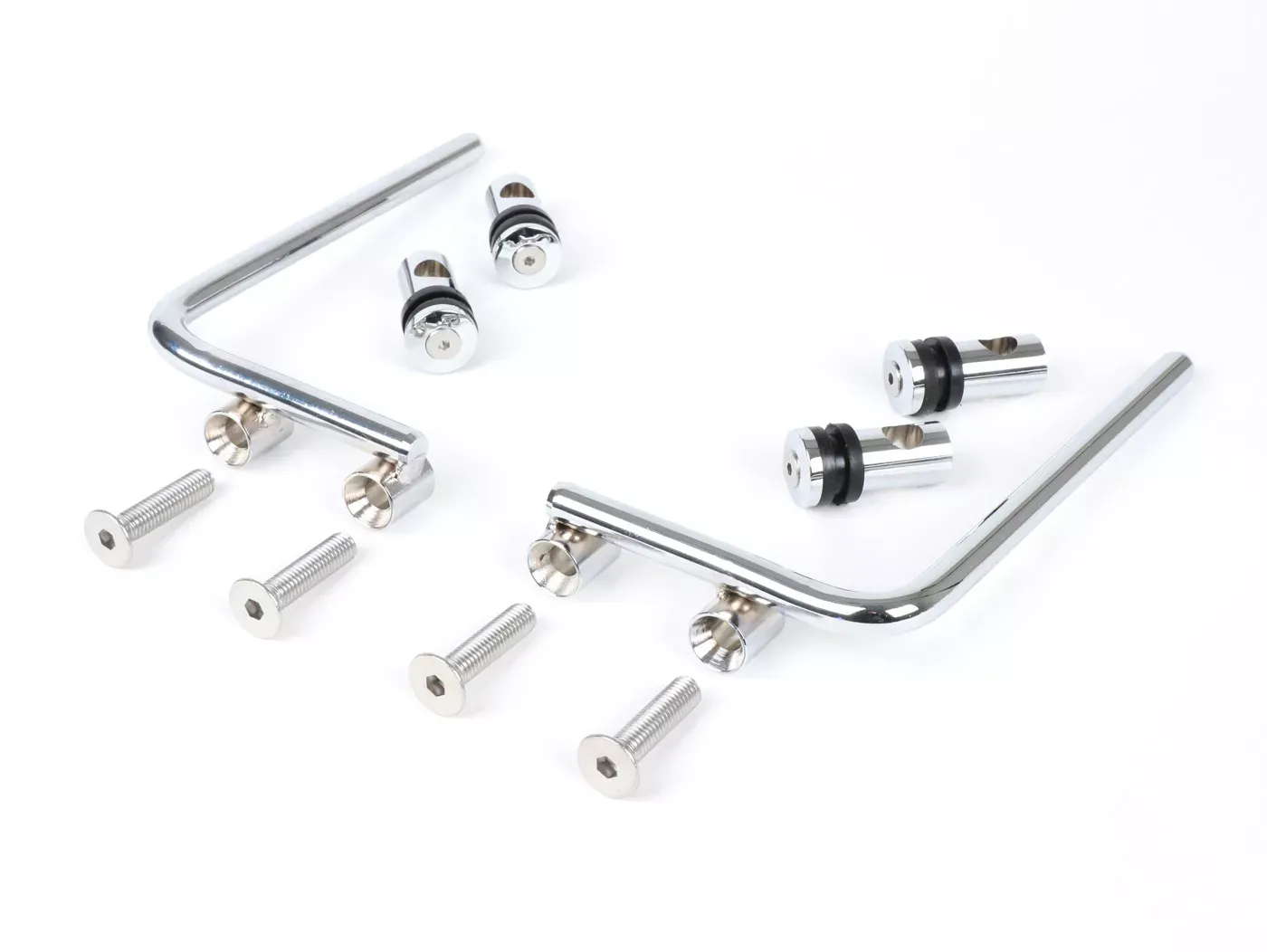 Windscherm beugels Moto Nostra - Vespa PX80, PX125, PX150, PX200, T5 Classic, LML 125 150 Star Stella Chroom