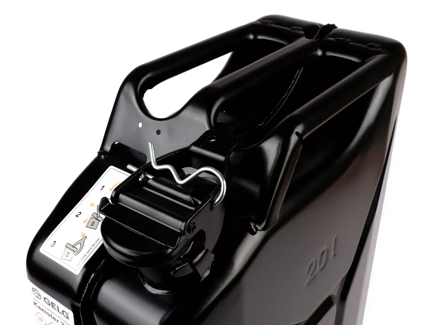 Brandstof Jerrycan 20l Fa Italia Metaal Zwart (RAL9005)