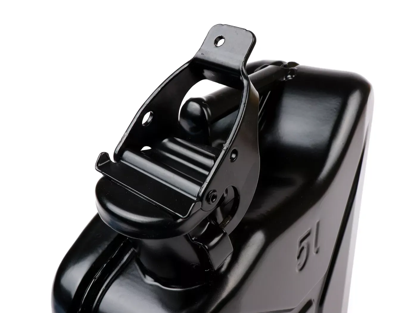 Brandstof Jerrycan 5l -FA Italia Metaal Zwart (RAL9005) Past Op Bagagerek Vespa Largeframe Sprint Rally