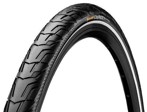 Buitenband Continental Ride City Puncture ProTection 28 x 1.75-47-622 Zwart Met Reflectie