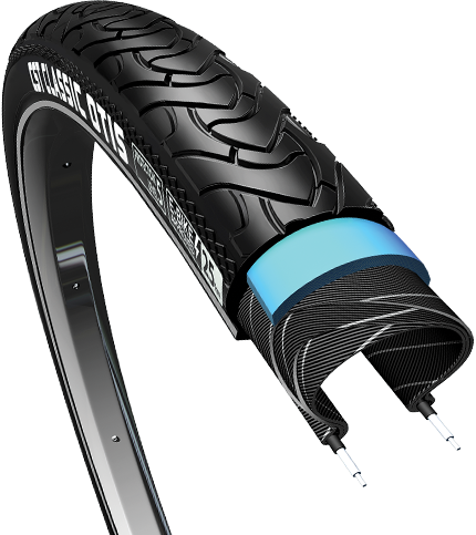Buitenband CST Otis XL 28 x 1.40- 37-622mm Anti lek Zwart Met Reflectie
