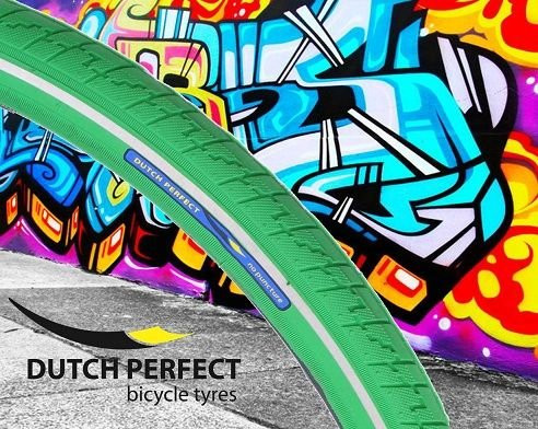 Buitenband Dutch Perfect 28 x 1.40-40-622mm Anti-lek Groen Met Reflectie