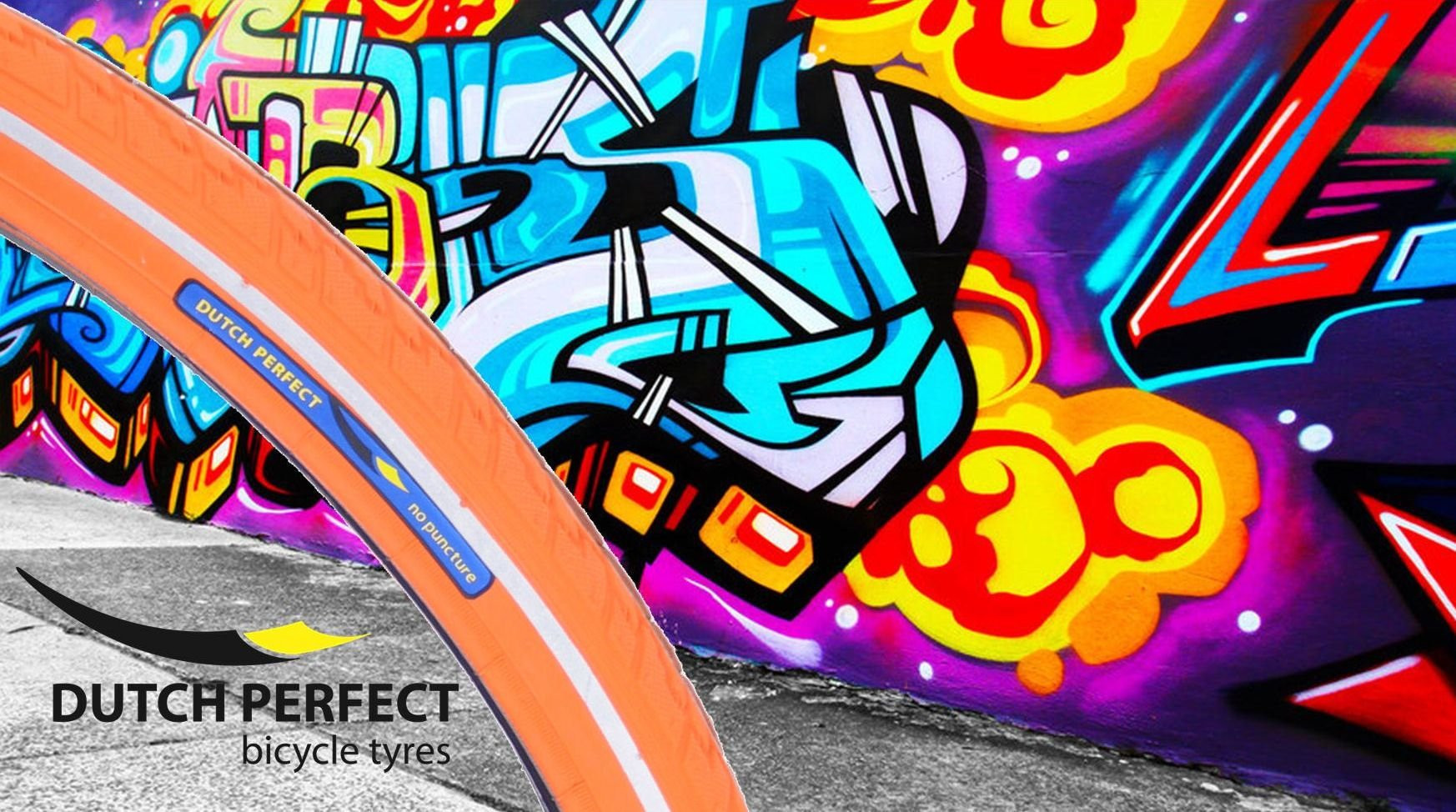 Buitenband Dutch Perfect 28 x 1.40-40-622mm Anti-lek Orange Met Reflectie