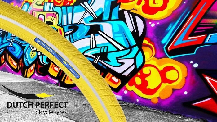 Buitenband Dutch Perfect 28 x 1 ½-40-635 No Puncture Geel Reflectie