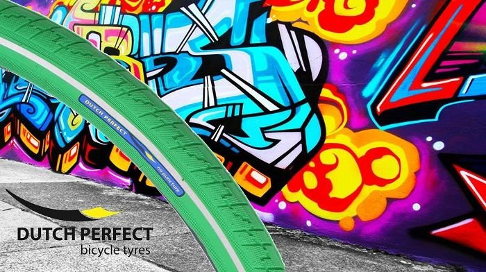Buitenband Dutch Perfect 28 x 1 ½- 40-635 No Puncture Groen Met Reflectie
