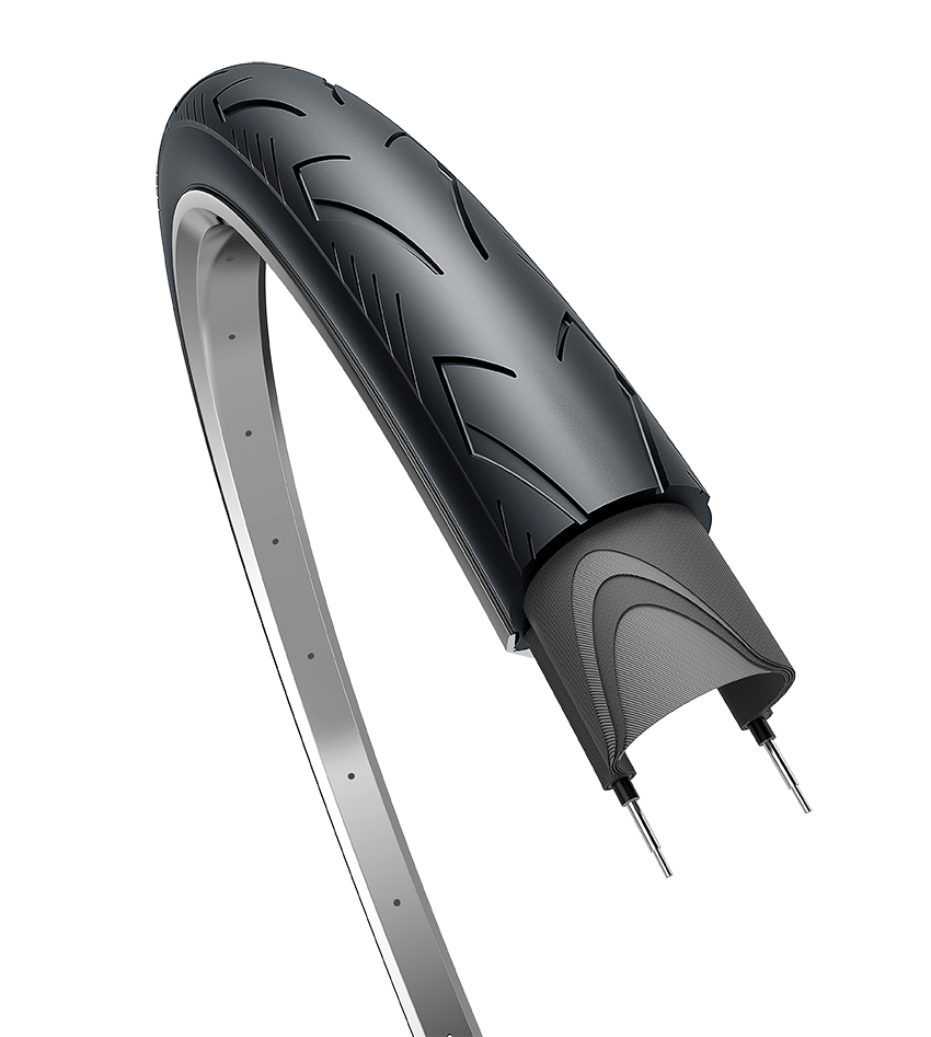 Buitenband Edge City Range Basic 28 x 1.40- 37-622 Zwart Met Reflectie