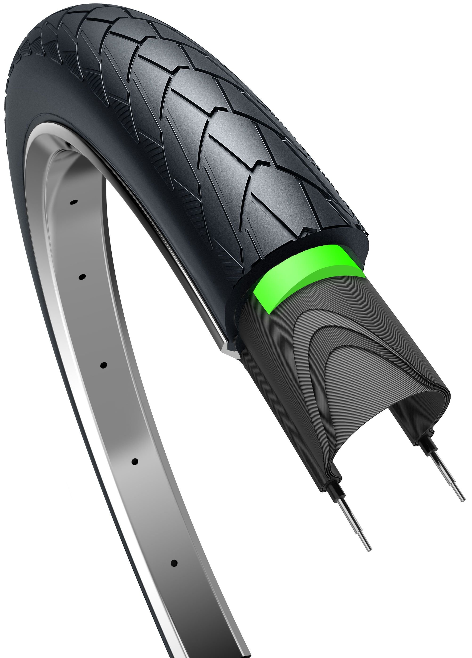 Buitenband Edge Mambo Protect 20 x 2.00-50-406 Zwart Met Reflectie