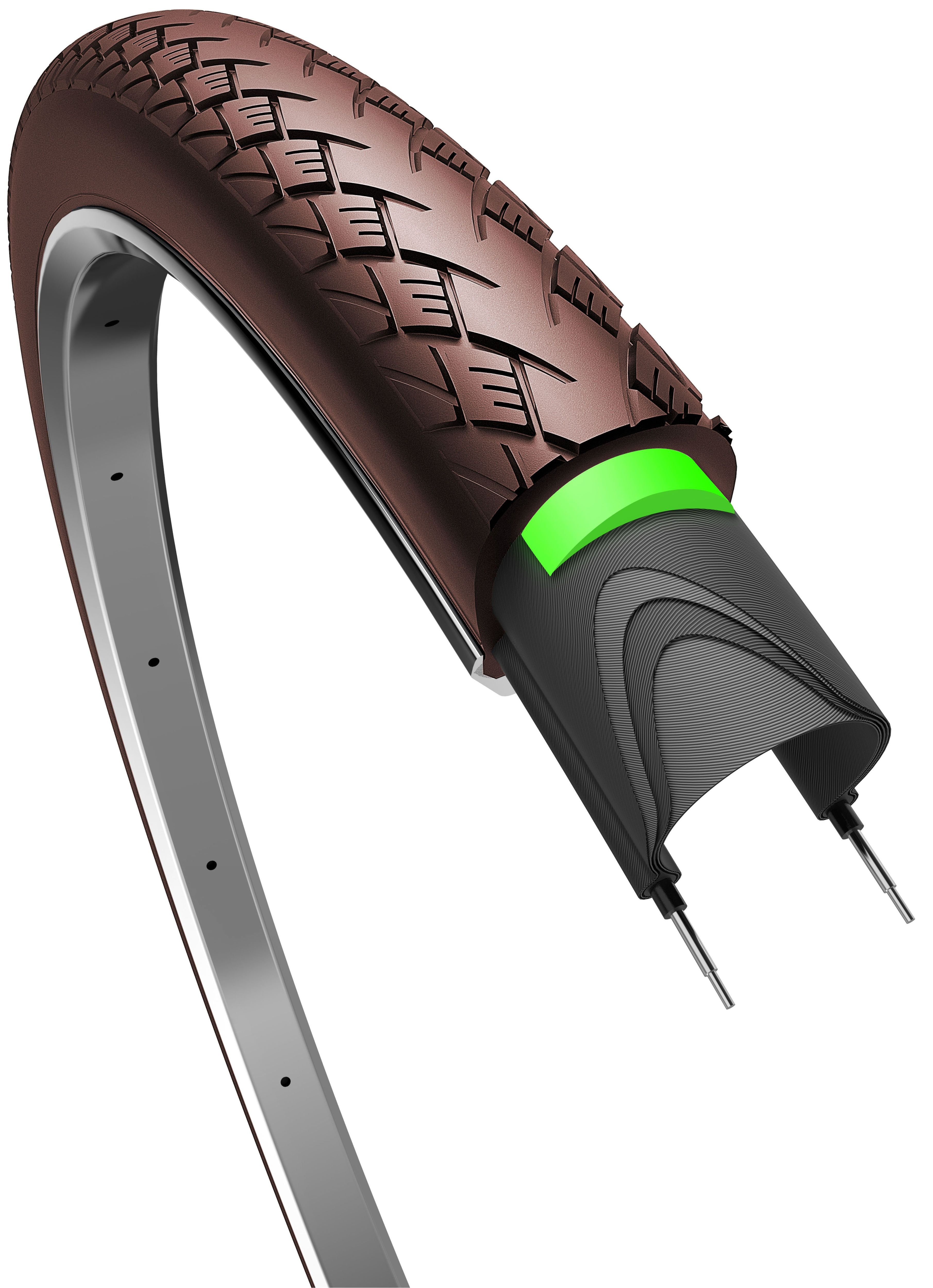 Buitenband Edge Metro Elite Protect 28 x 1.75- 47-622 mm Bruin Met Reflectie