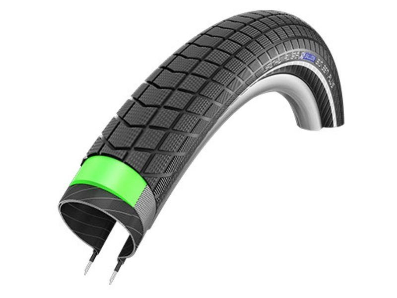 Buitenband Schwalbe Big Ben Plus DD GreenGuard 26 x 2.15- 55-559 Zwart Met Reflectie