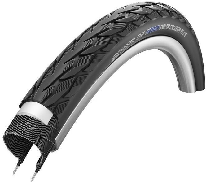 Buitenband Schwalbe Delta Cruiser Plus Puncture Guard 28 x 1.10- 28-622 mm Zwart Met Reflectie
