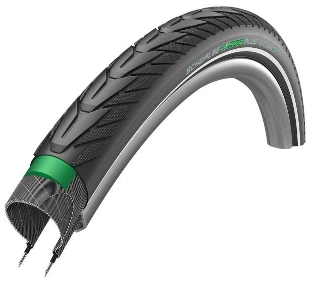 Buitenband Schwalbe Energizer Plus GreenGuard 28 x 1.40- 37-622 mm Zwart Met Reflectie