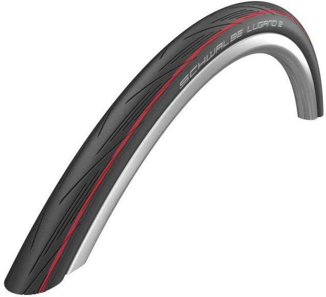 Buitenband Schwalbe Lugano 2 K-Guard 28 x 1.00-25-622 Zwart Met Rode Strepen