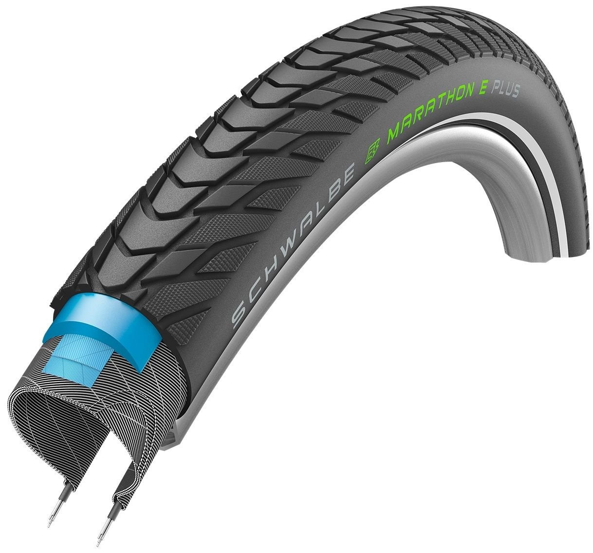 Buitenband Schwalbe Marathon E-Plus Performance Line 27.5 x 2.00-50-584 mm Zwart Met reflectie