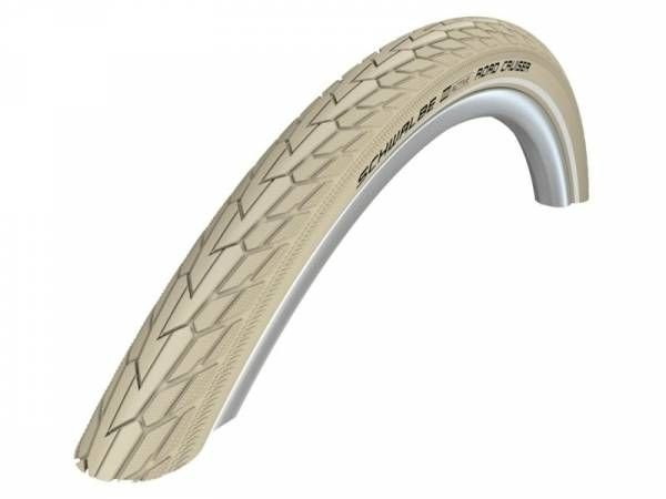 Buitenband Schwalbe Road Cruiser K-Guard 26 x 1.75- 47-559 mm Créme Met Reflectie