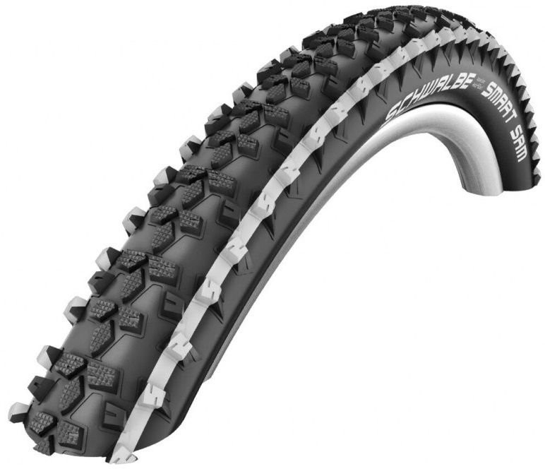 Buitenband Schwalbe Smart Sam Performance 26 x 2.25- 57-559 mm Zwart Met Witte Streep