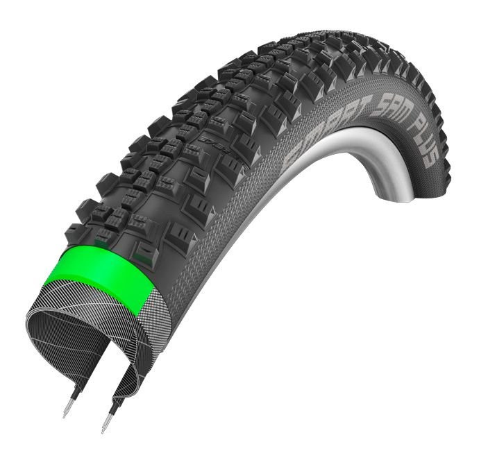Buitenband Schwalbe Smart Sam Plus DD GreenGuard 26 x 2.25- 57-559 Zwart