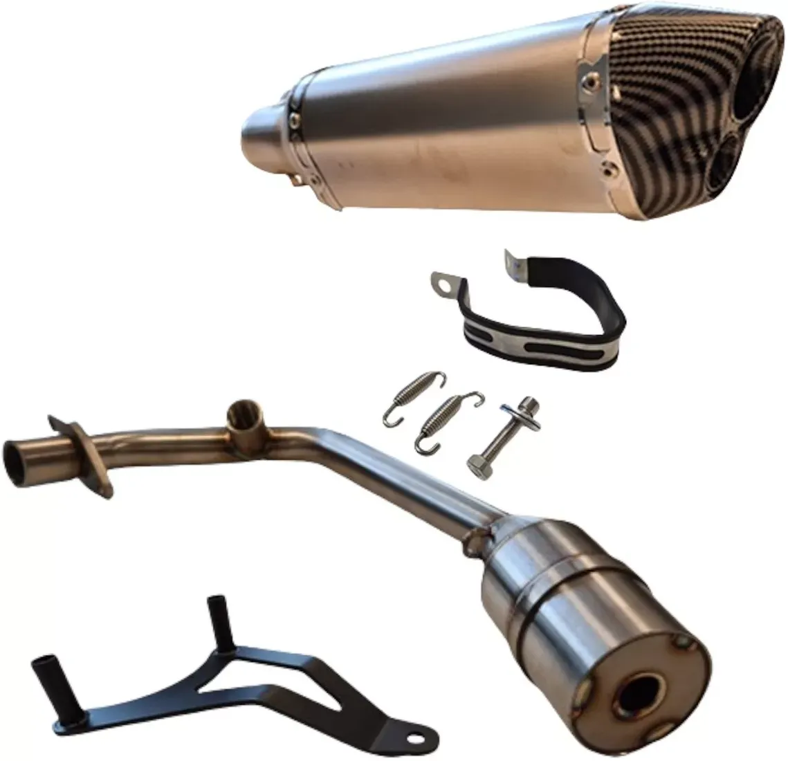 Uitlaat Alpha Styling - Piaggio Zip / Vespa Sprint 4T -  iGet Euro 4 (Titanium / Carbon)