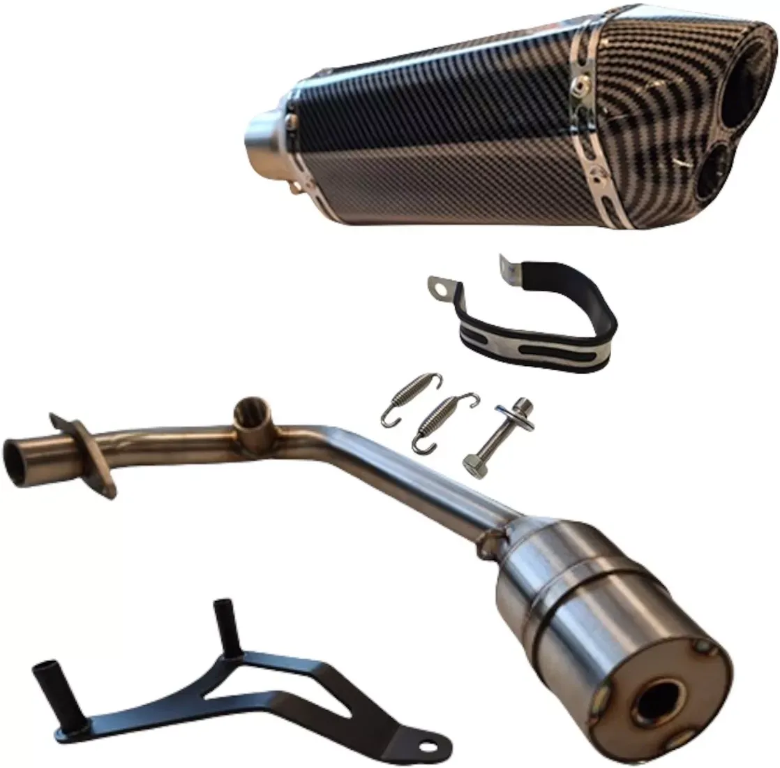 Sport uitlaat Carbon look - Piaggio Zip/Vespa 4T e4 iGet