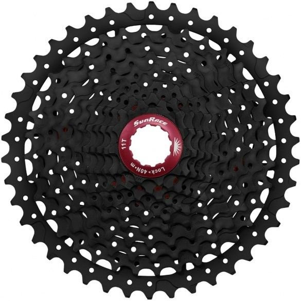 Cassette 11 Speed Sunaace CSMX8 11-42T Zwart Rood