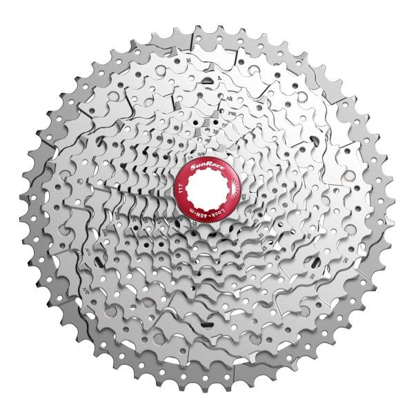 Cassette 11 Speed Sunrace CSMX8 11-42T Zilver Rood