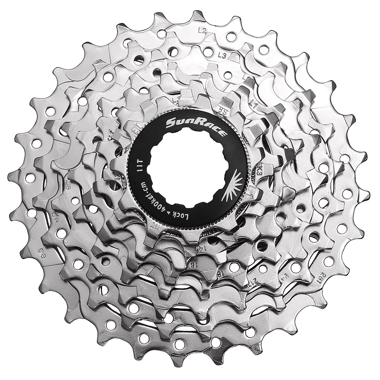 Cassette 8 Speed Sunrace CSR86 11-23T Zilver