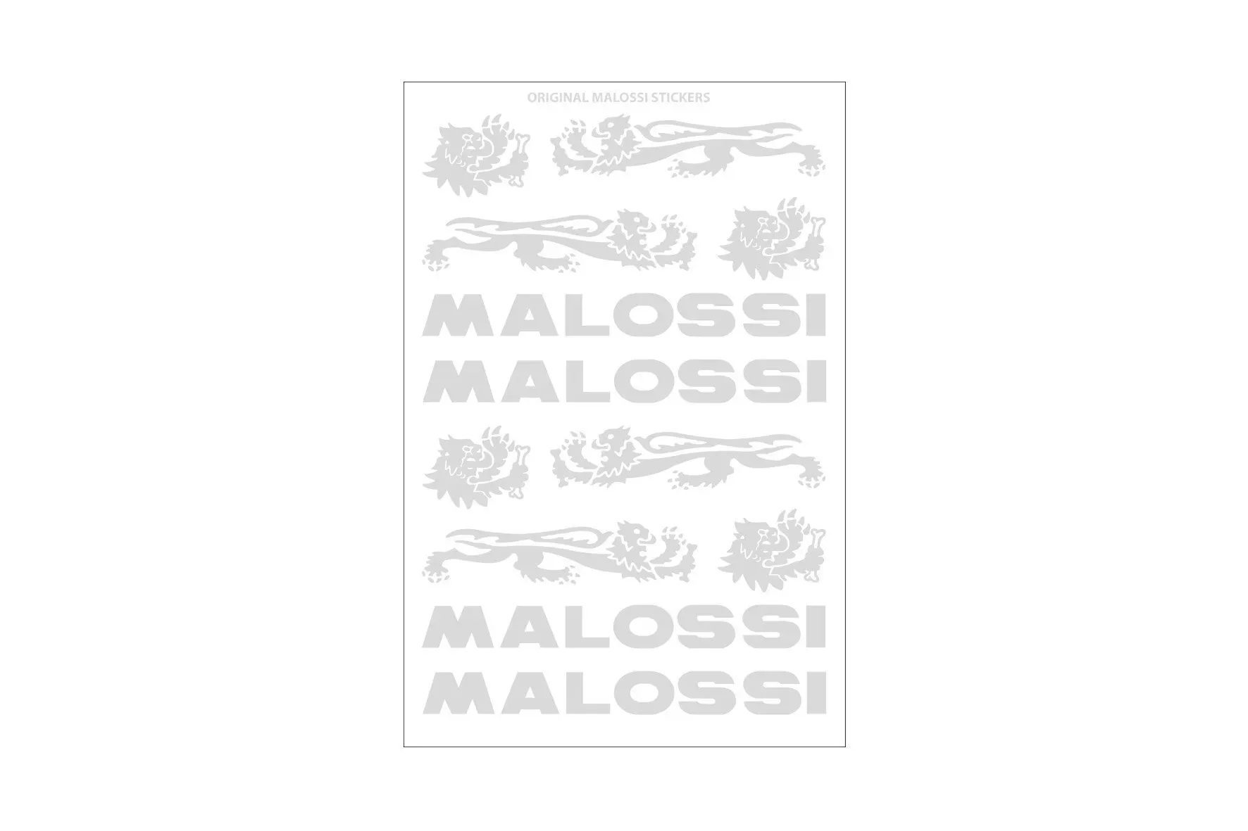 Stickerset Malossi Chroom Mini - 11X16,8CM