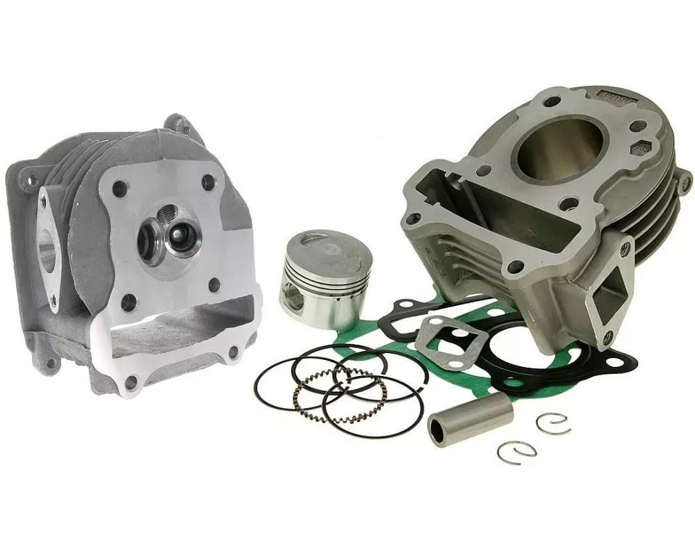 Cilinderkit GY6 50cc compleet met cilinderkop (139QMB / 139QMA met SLS)