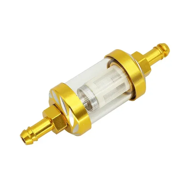 Benzinefilter CNC 8mm - Kleur: Goud