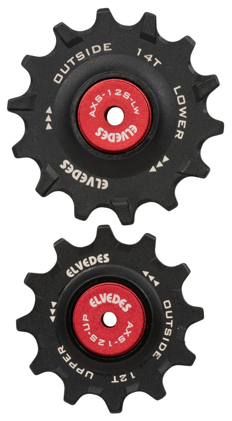 Derailleurwieltjes 1 x 12 en 1 x 14 Tands Elvedes SRAM Force  Red eTap AXS Narrow Wide