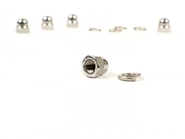 dopmoerenset voor velg vespa (type px)  BGM original, rvs  m8   sb=13mm