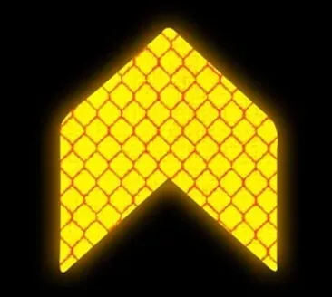 Reflecterende sticker - Pijl - Kleur: Geel