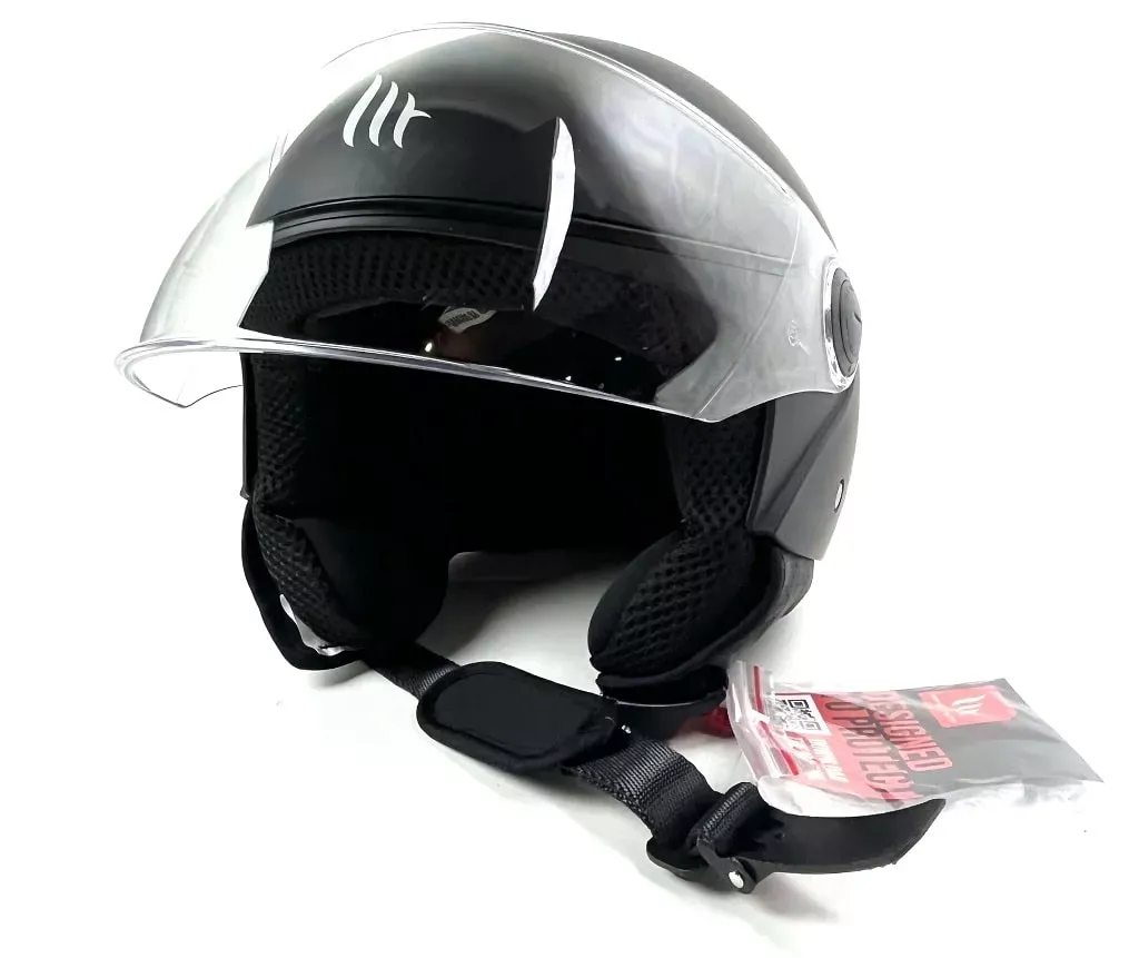 Goedkope Scooterhelm Mat zwart - model 'Street' 