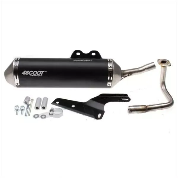 Uitlaat GY6/Kymco/AGM  - Tecnigas 4Scoot TRE Zwart