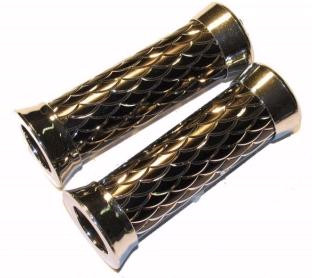 Handvatset - Chroom zwart met bolletjes