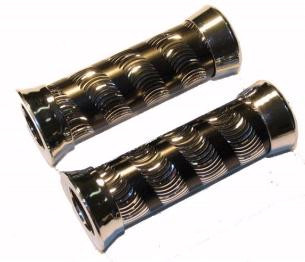 Handvatset - Chroom zwart met ringen