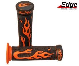 handvaten scooter brommer zwart orange vlammen