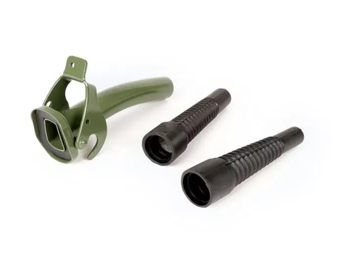 Jerrycan Schenktuit OEM Kwaliteit Metaal 30mm- Incl. Twee Rubberen Adapters L=150mm Voor DieselJerrycan Schenktuit OEM Kwaliteit Metaal 30mm Incl. Twee Rubberen Adapters L150mm Voor Diesel