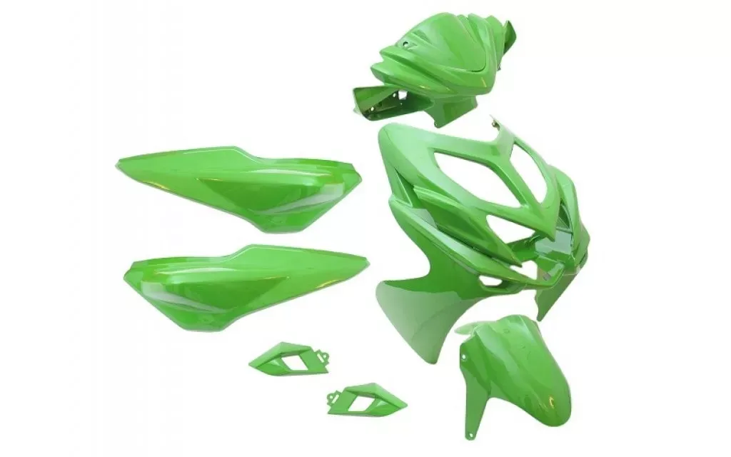 Kappenset Yamaha Aerox 2014 / Aerox R - Kawasaki groen