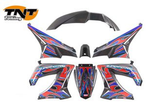 Kappenset - Derbi Senda - Zwart, rood en blauw