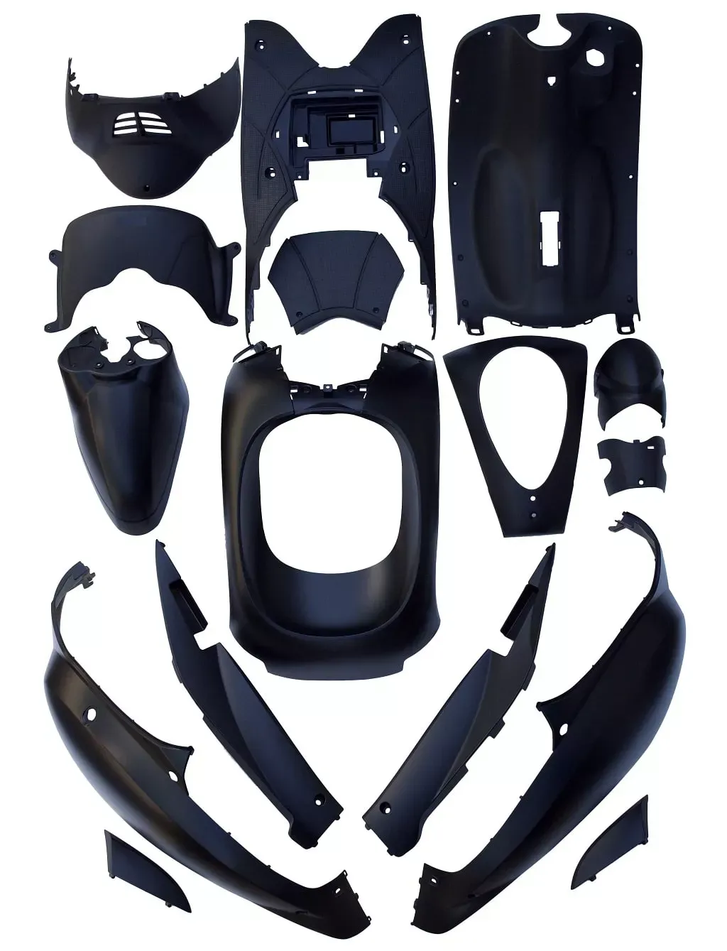 Kappenset SYM Mio (2018) Mat-zwart - 16 delig