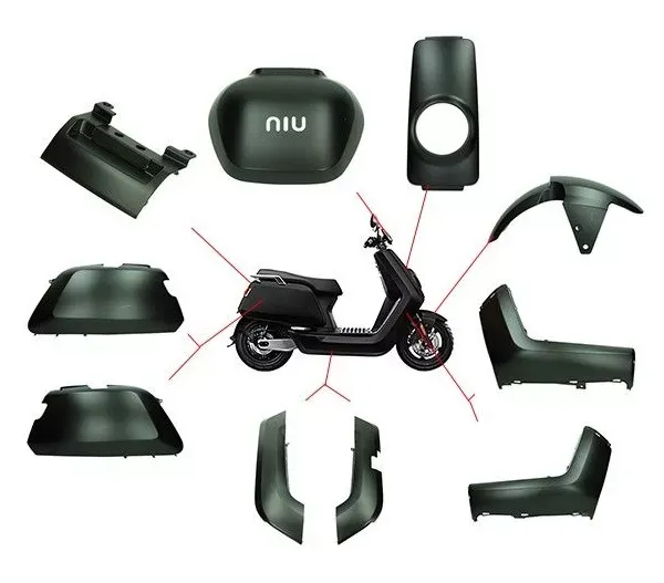 Kappenset Niu N-serie elektrische scooter glans zwart