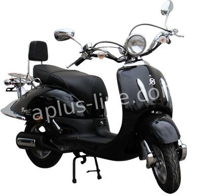 Kappenset Retro scooter glans zwart